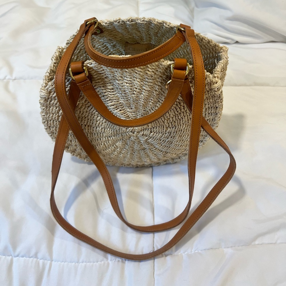 Clare V Moyen Alice basket weave raffia bag